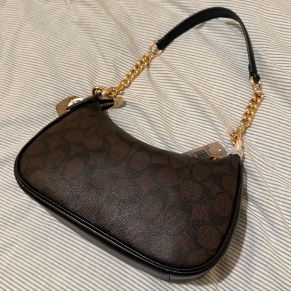 Coach Teri Shoulder Bag with Gold Charm - Picture 11 of 13